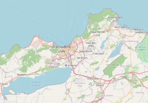 Carte d’Oran et de ses communes