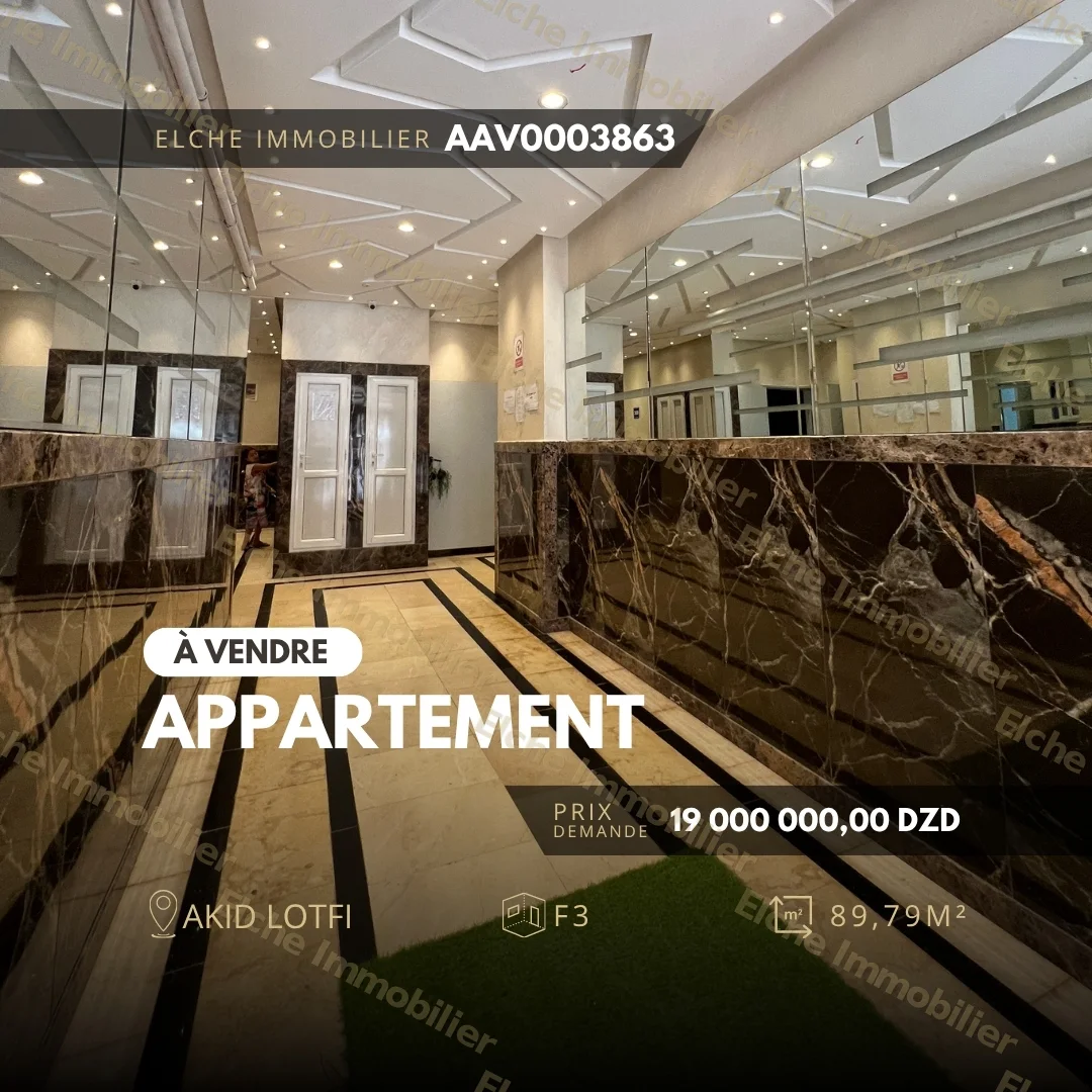 Appartement F3 à vendre