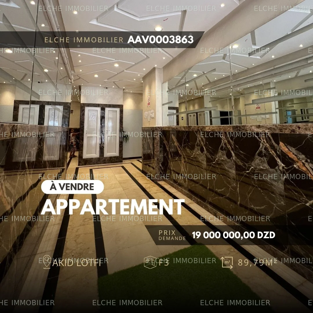 Appartement F3 à vendre