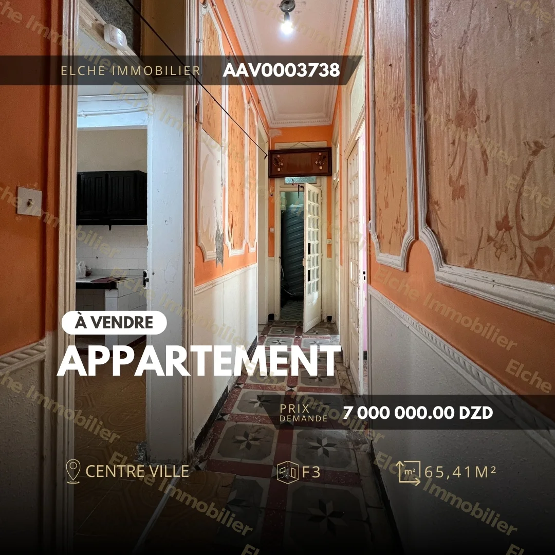 Appartement F3 à vendre