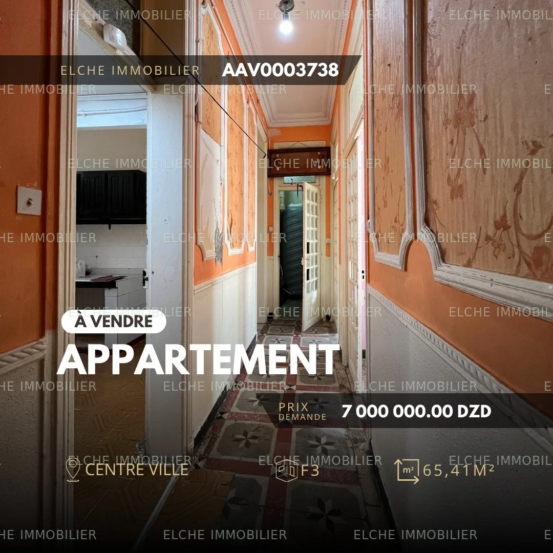Appartement F3 à vendre