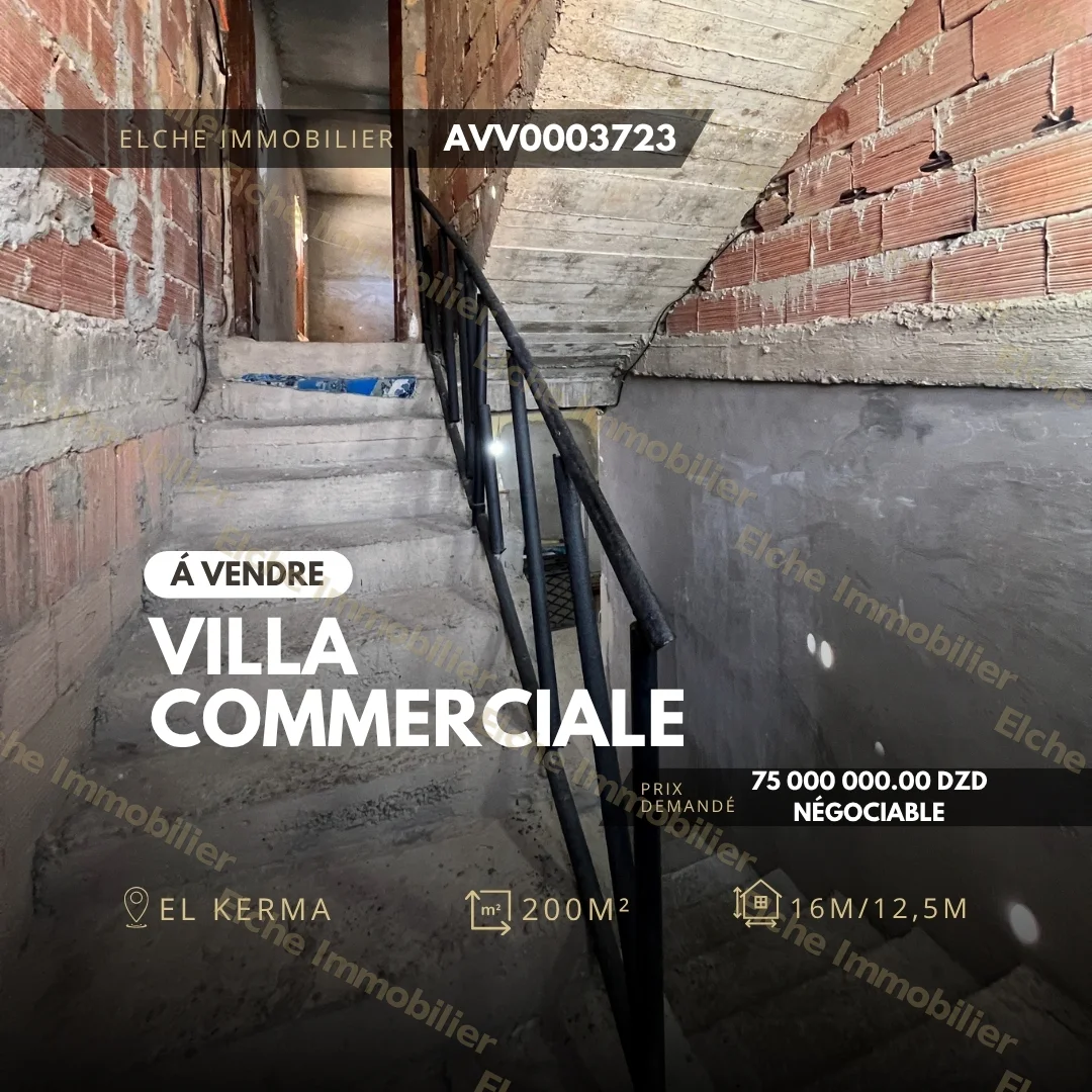 Villa commerciale R+2 à vendre