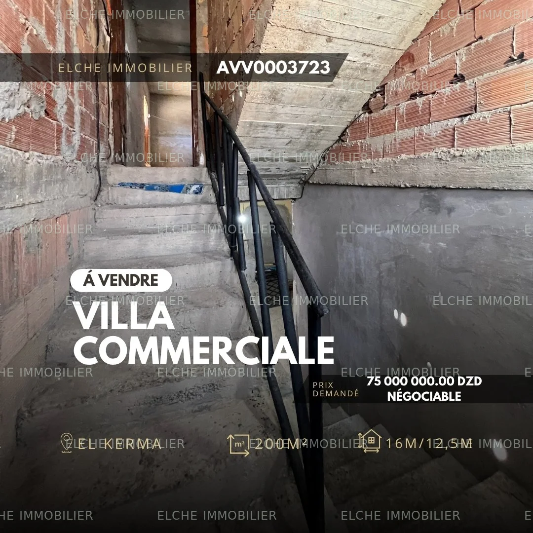 Villa commerciale R+2 à vendre