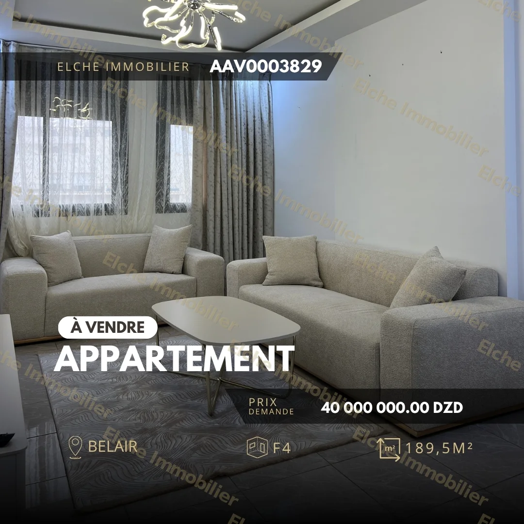 Appartement F4 à vendre