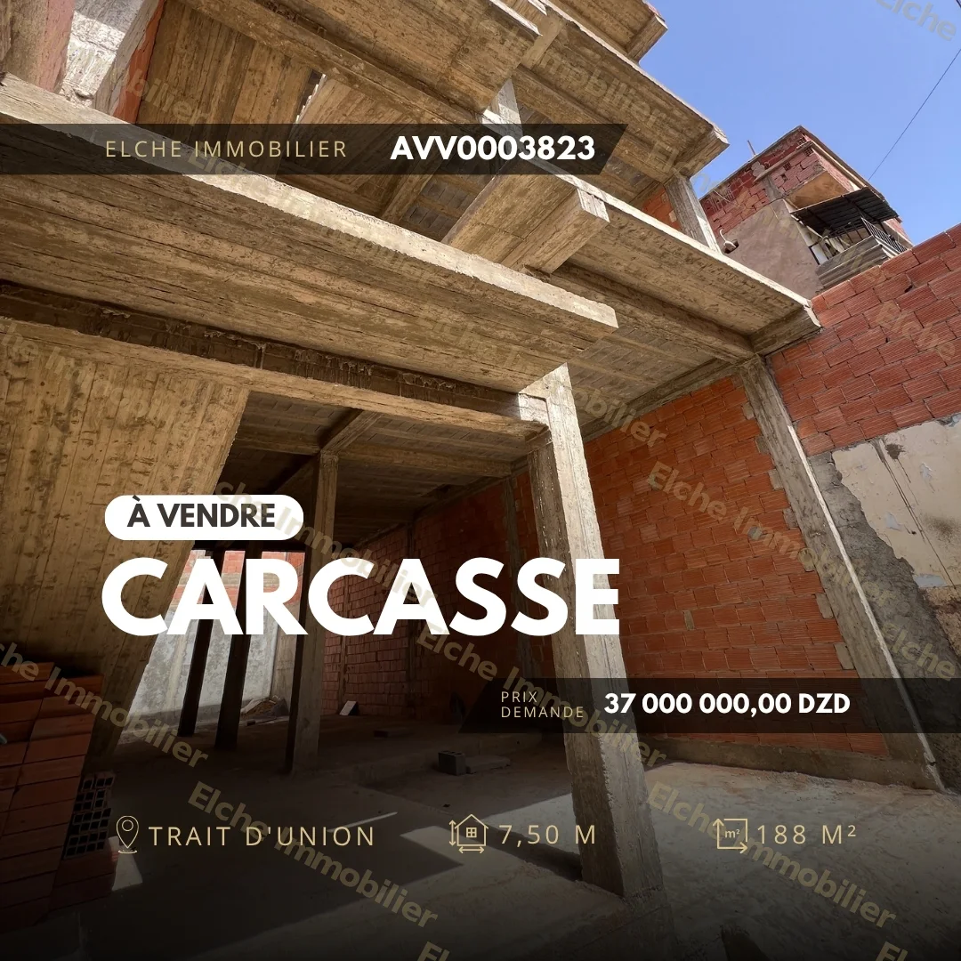 Villa carcasse R+2 à vendre