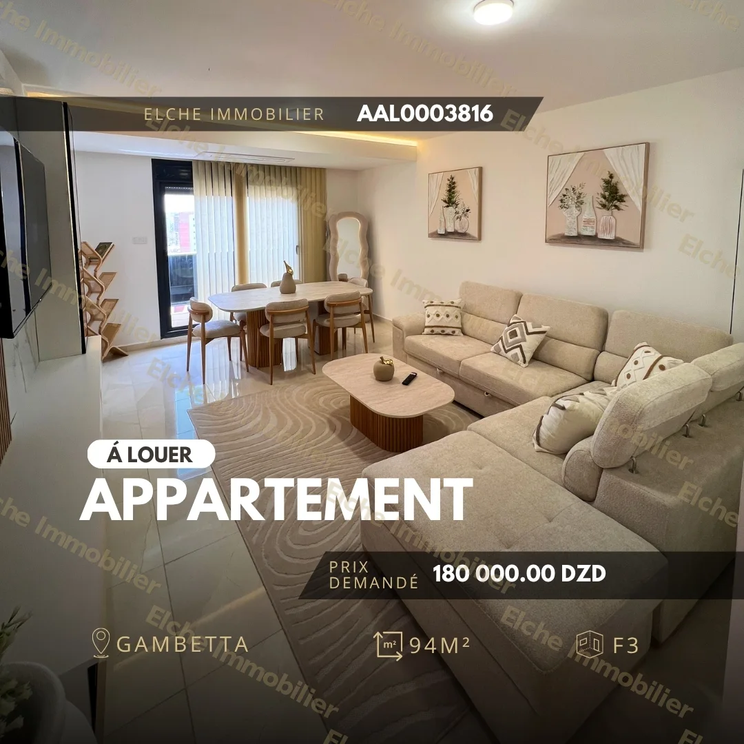 Appartement F3 à Louer