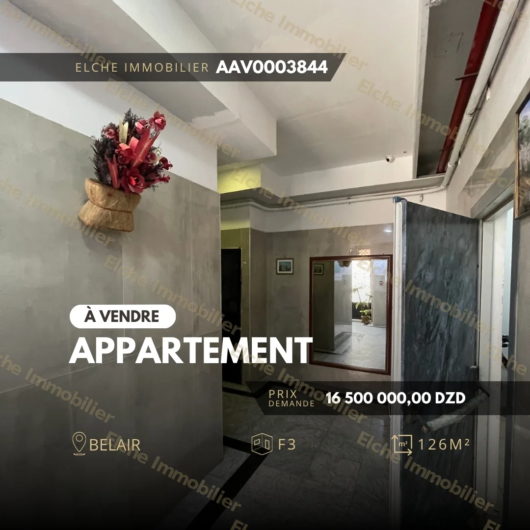 Appartement F3 à vendre