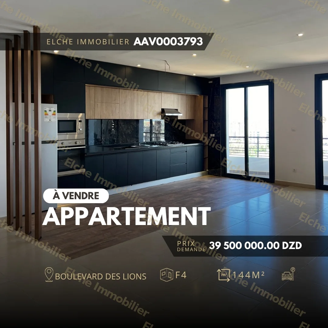 Appartement F4 moderne à vendre