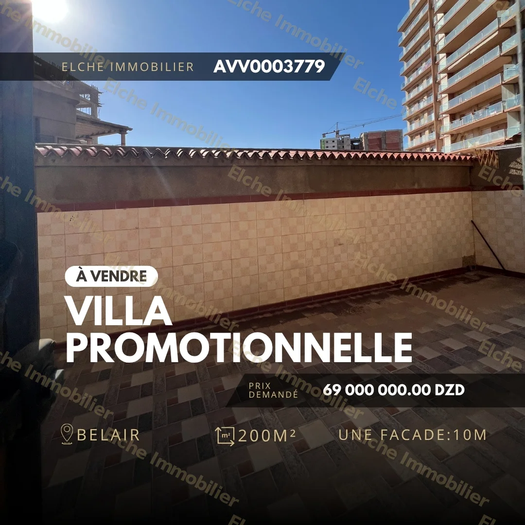Villa promotionnelle R+2 à vendre