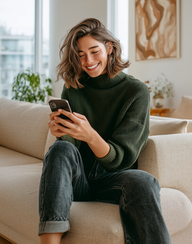Woman Using Smartphone
