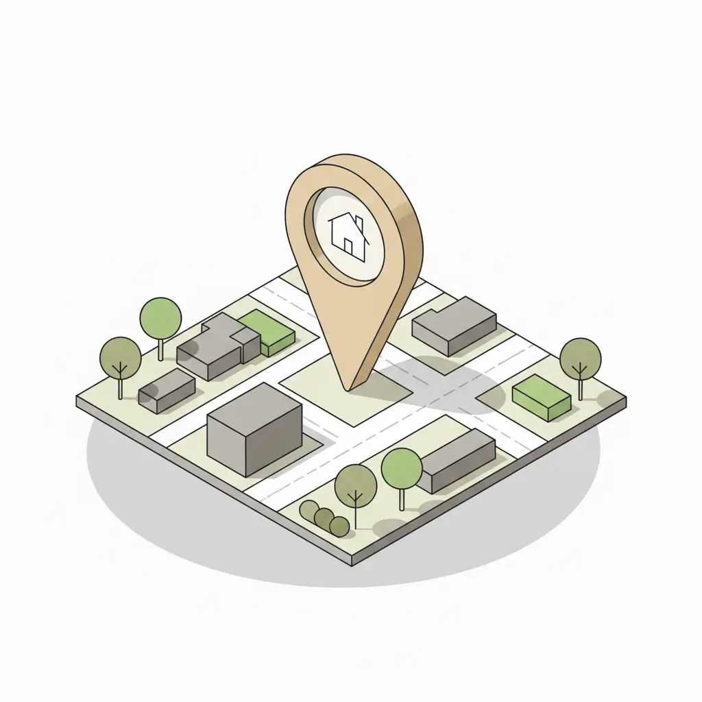 Image illustrant l'adresse sur une carte